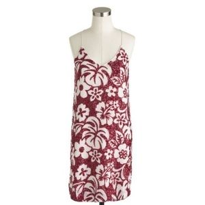 NWT J Crew Collection XS red sequin tropical mini dress